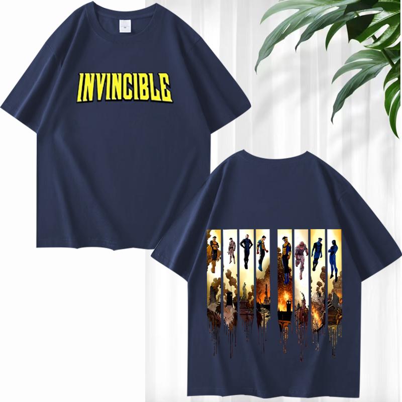Hot sale The Invincible war Comic Art Classic T Shirt men ’s women Oversized 100% Cotton short sleeve Summer print Unisex tops