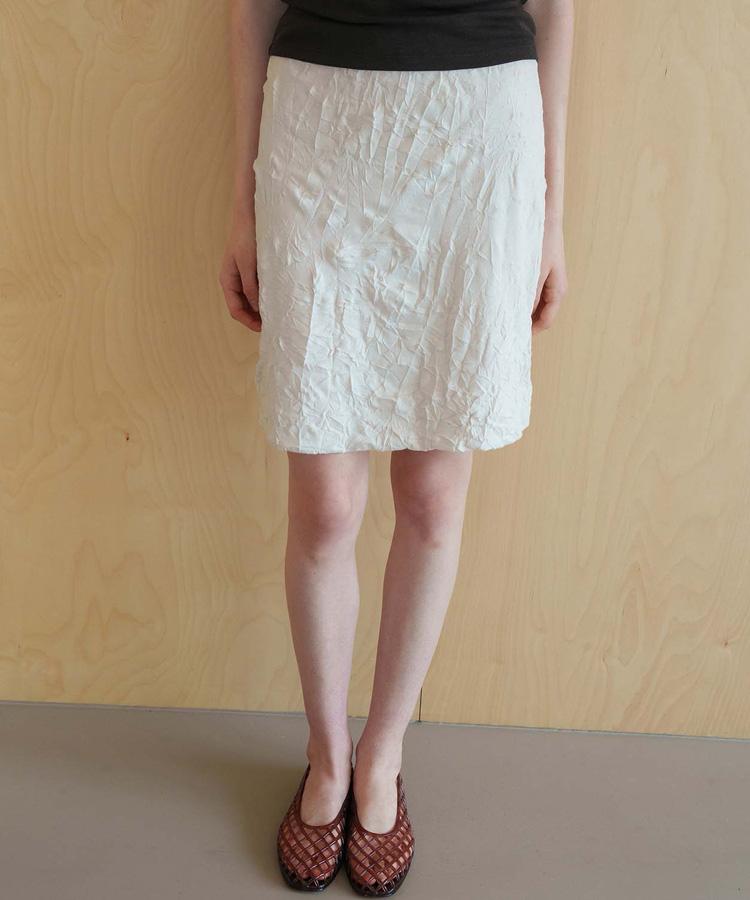 Seuleoum Fade Wrinkle Jersey Skirt_Cream Beige