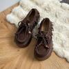 Shoes Women's New Autumn Retro All-inclusive Tassel Thick-soled Heightening Muffin Shoes Casual Shoes