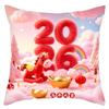 Vikama Chinese New Year, Red Festive Print Pillowcase, Washable, Perfect For Study, Sofa, Or Bedhead Decorative Pillow Cover