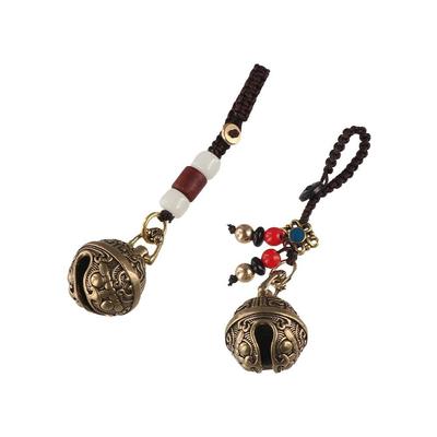 Brass Mantra Bell Keyring Bell Handmade Rope Car Keychain Brass Bell Car Keychain  Women