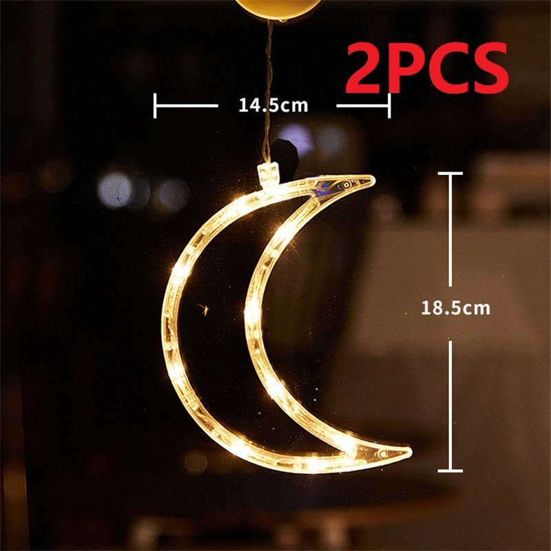 Christmas LED Light Snowflake Santa Hanging Sucker Lamp Window Ornaments Decoration for Home Xmas Navidad 2025 New Year Decor