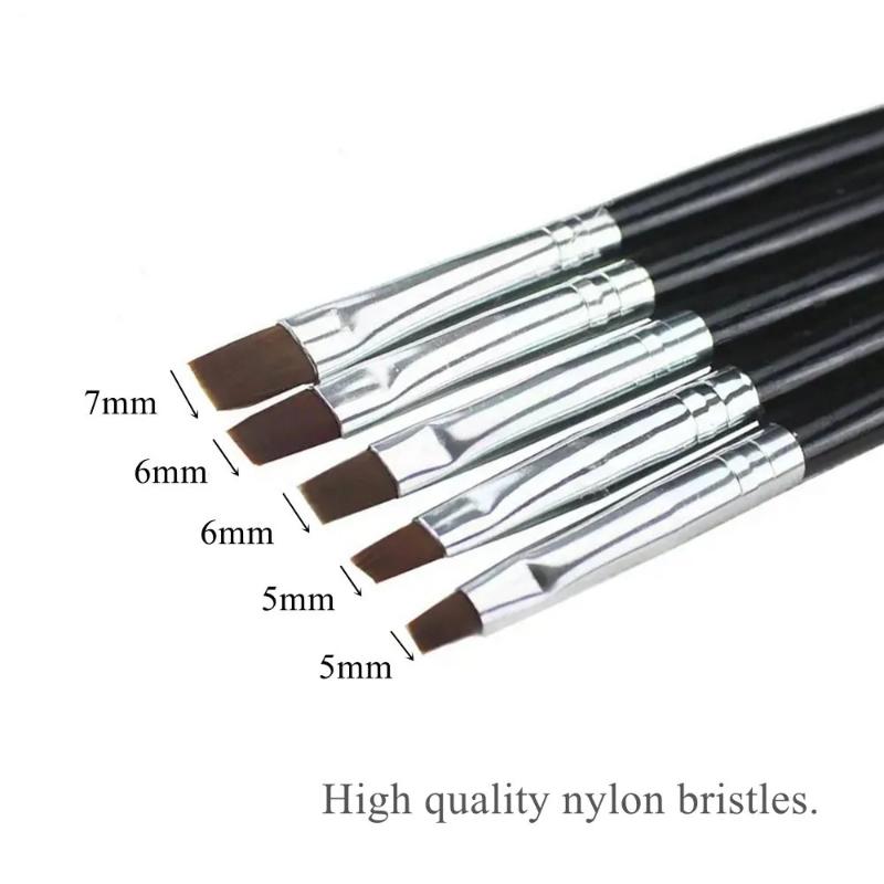 5 Stück Dentalharz Pinselstifte Porzellanzähne Umformen Nylon Zahnmedizin Klebstoff Komposit Zement Werkzeuge Nail Art DIY Malerei