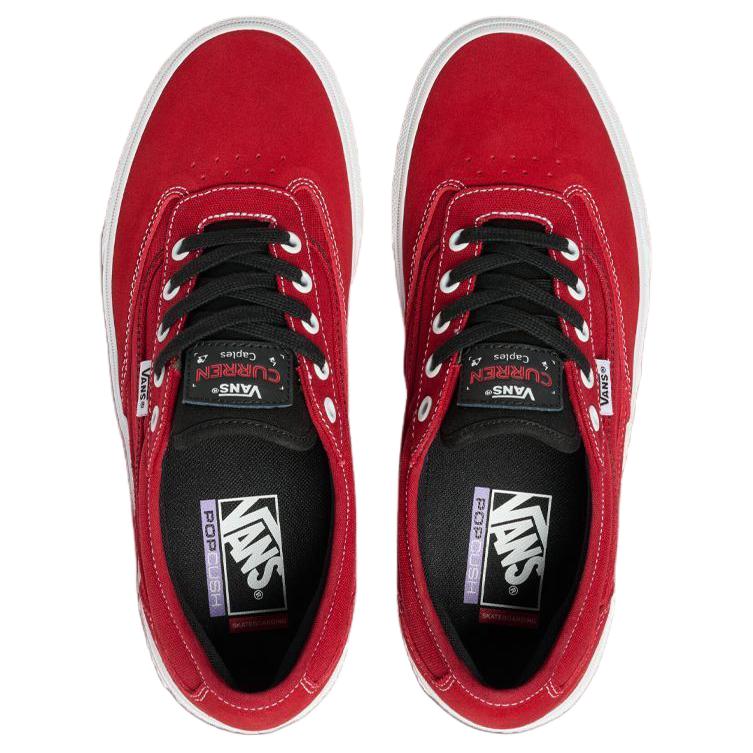 Vans Skate Curren Red Unisex Sneakers White Black VN000D85Y52