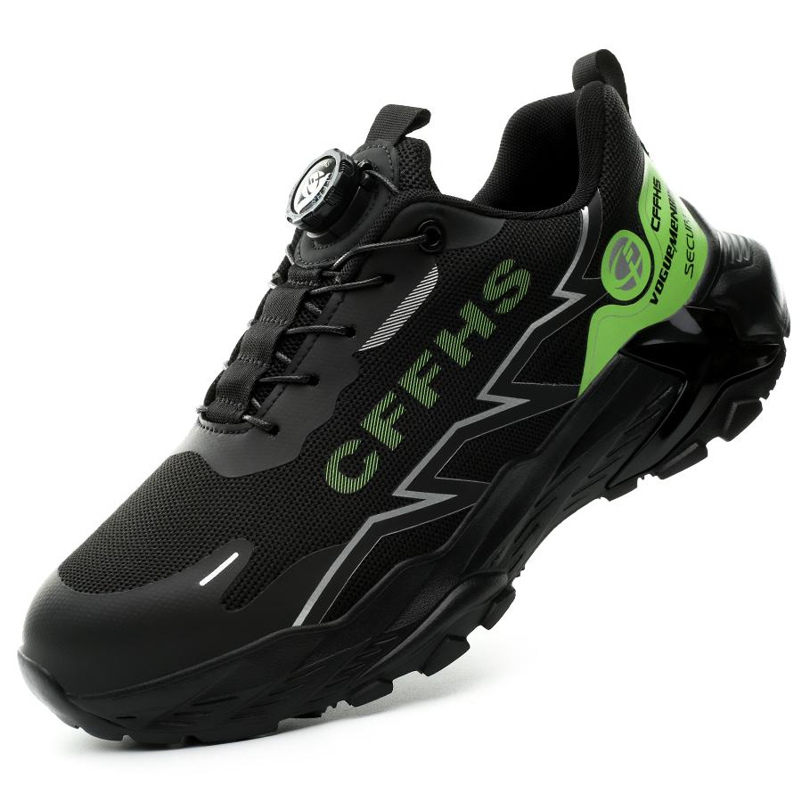 Rotating Button Security Shoes Men Boots Work Sneakers Steel Toe Shoes Puncture-Proof Work Shoes Safety Boots Protection Shoes