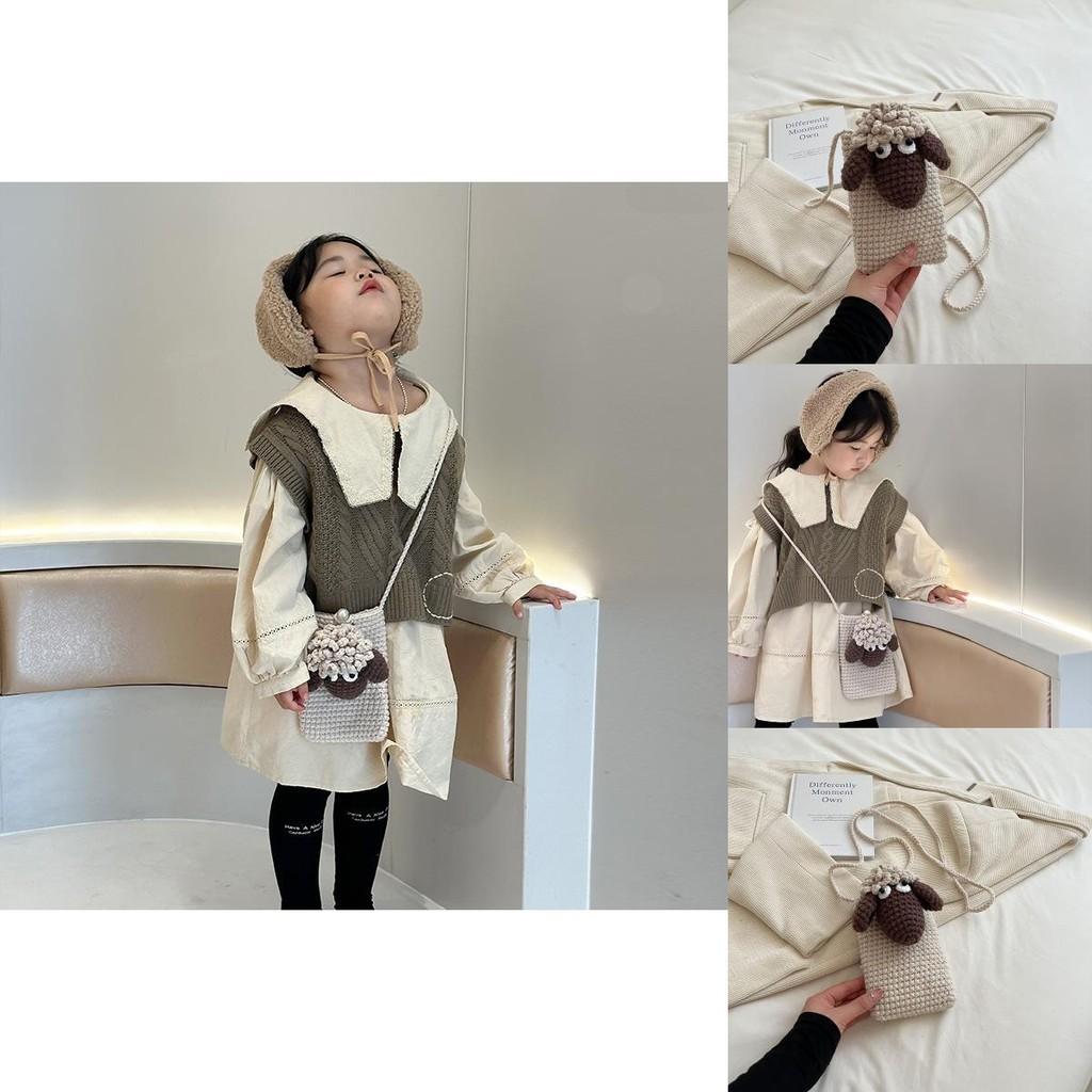 Adorable Handcrafted Knitted Mini Crossbody Bag For Kids Perfect For Outdoor Use