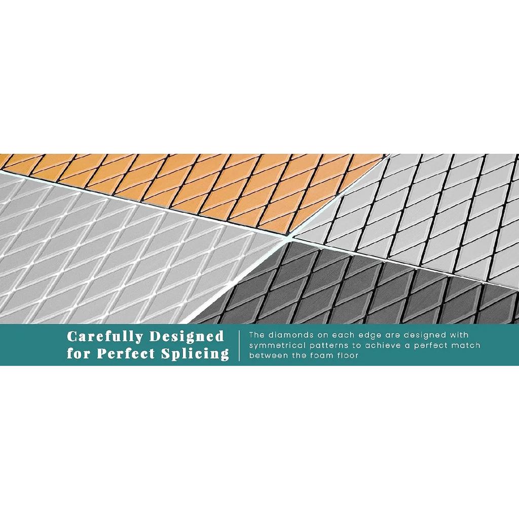 1900*350*6mm EVA Foam Floor Pad Big Diamond Anti-Slip Faux Teak Decking Sheet for Yacht Boat Self-adhesive Marine Accessories