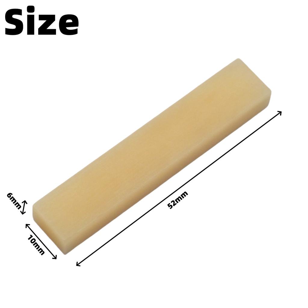 Miwayer 6 String 3/5/10pcs Acoustic Classical Guitar Unbleached Blank Bone Nut for Guitar 52x6x10mm Luthier DIY Saddle Bridge
