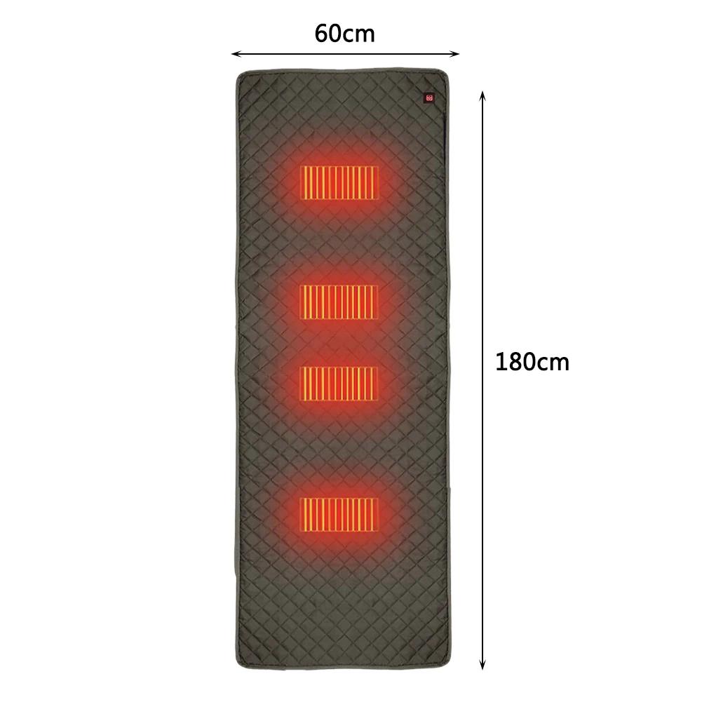 Pad de Încălzire Electrică USB Tip-C 5V Pătură Electrică de Dormit de Iarnă Cearșaf Încălzit 3 Nivele pentru Interior Exterior Camping Covoraș Electric