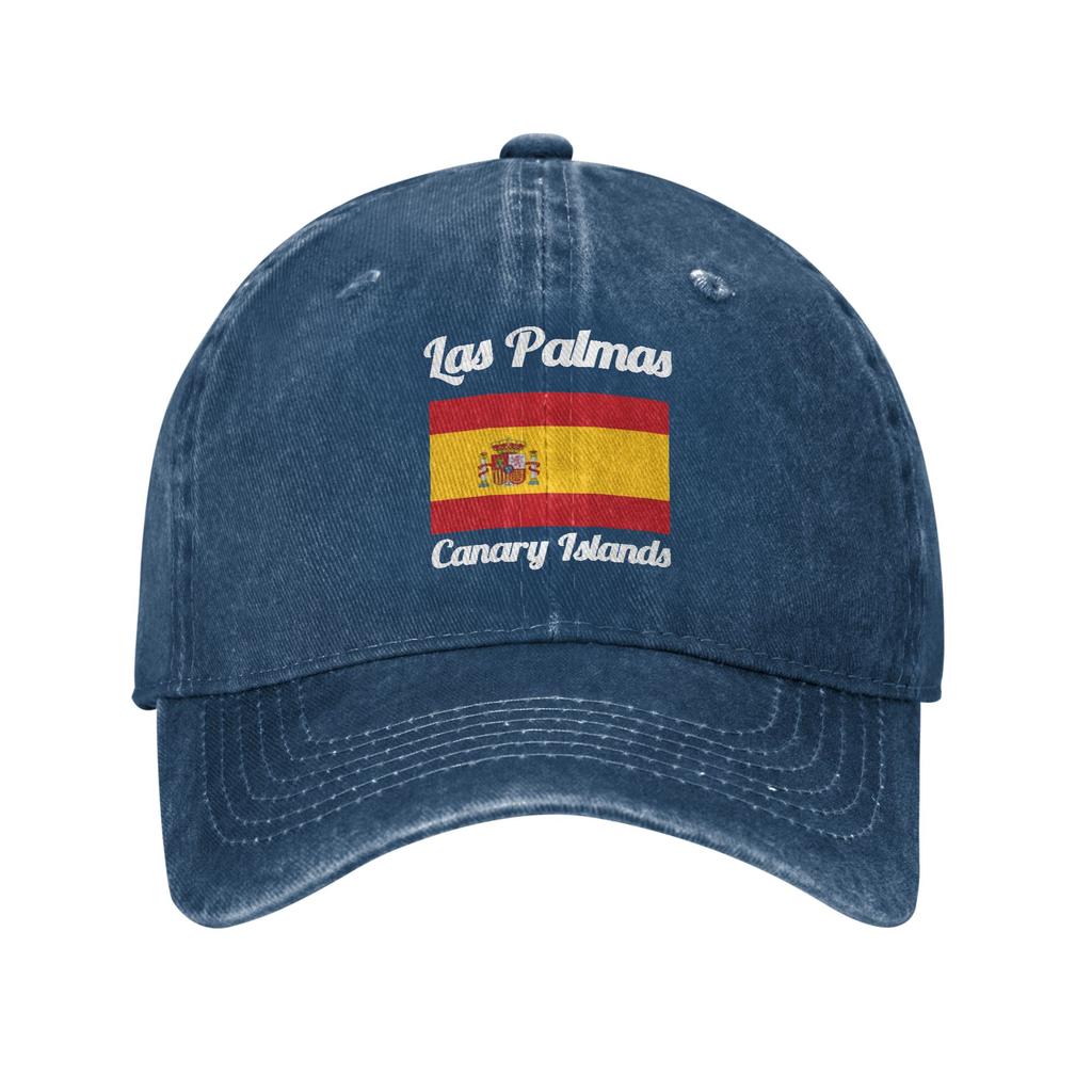 Spain Las Palmas Canary Islands Unisex Retro Cowboy Washed Baseball Caps Men Denim Street Tide Hat Women Hip Hop Trucker Cap