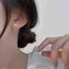2022 Trendy Retro French Light Luxury Sterling Silver Freshwater Pearl Earrings for Women