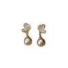 Small and Short Pearl Earrings with Zirconia Butterfly Stud Earrings - Elegant Ear Accessories