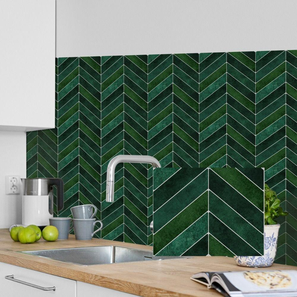 Waterproof Peel and Stick Backsplash 11.4" X 9" Wall Tile Durable Wallpaper  for Kitchen Bathroom