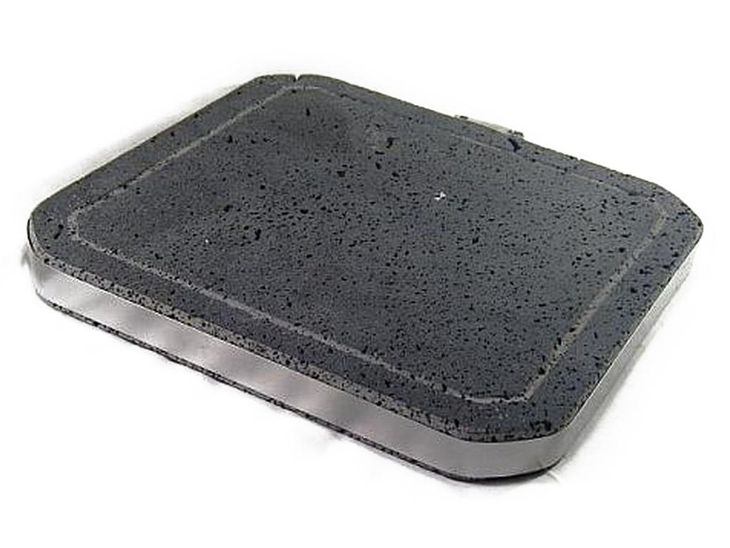 Mihiro "High-Durability Grooved Lava Plate" 25 x 25 x 3 cm thick, made by Kurogenbu