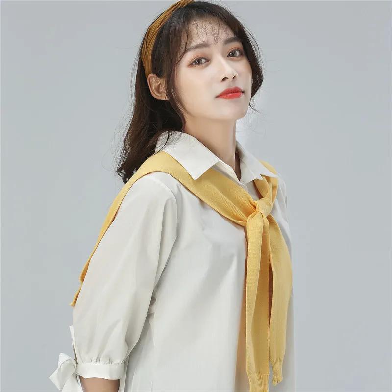 Women Striped Fake Collar for Women Solid Detachable Collars Removable Shawl Sweater False Collars Cape Sholder with Sleeves