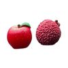 2Pcs Fruit Cute Ornament Car Dashboard Decorations Universal Non Slip Interior Decor for Bedroom Restaurant Office Apple Lychee