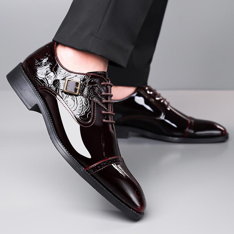 Business Men'S Leather Shoes Gentleman Retro Style Party And Office Adult Fashion Outdoor Street Shoes Versatile For Daily