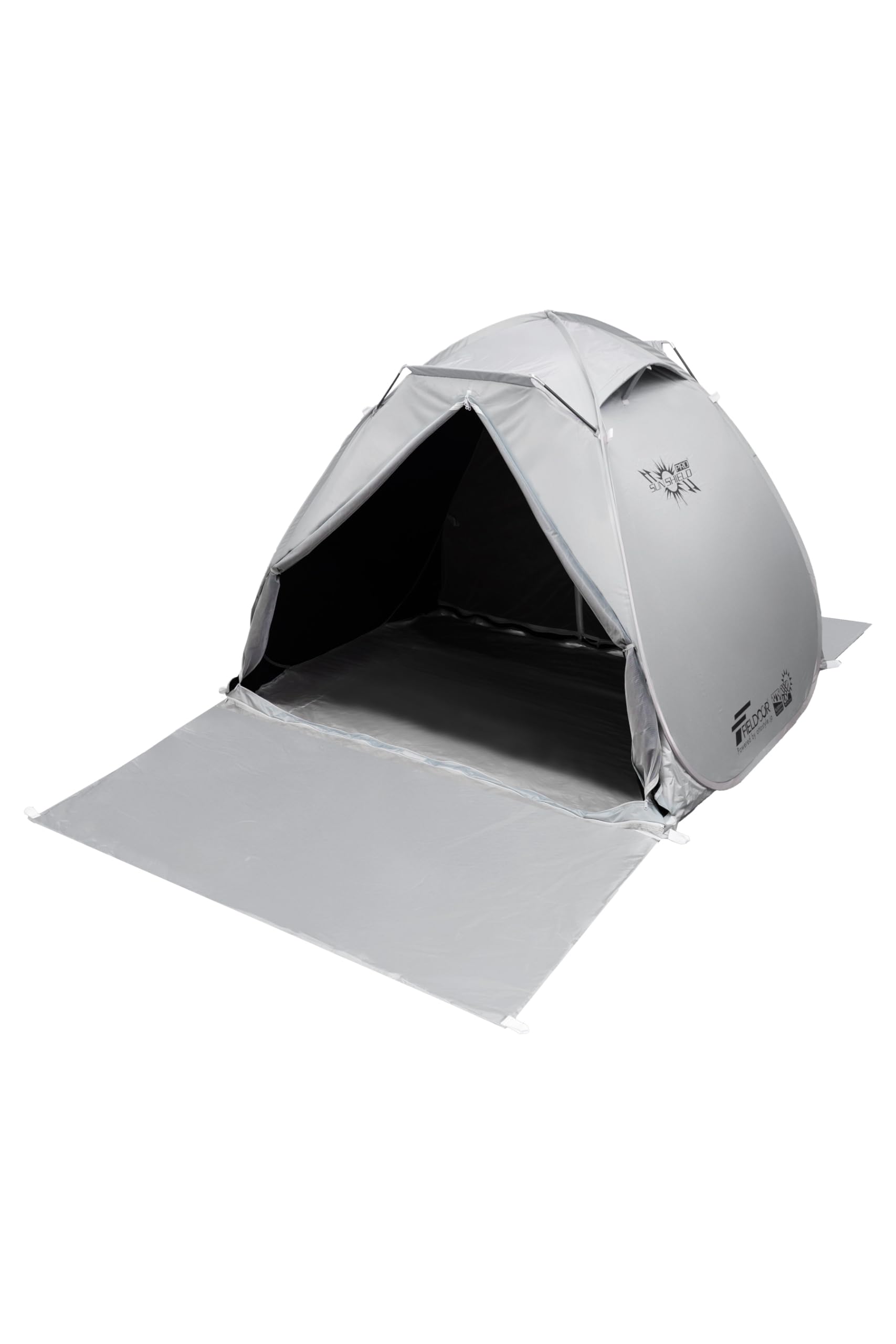 

FIELDOOR Fully Closed Sunshade UV Heat Changing Sports Ceiling Storage Bag Included [Complete Blackout] Pop-up Tent, Large, Protection, Insulation, серый