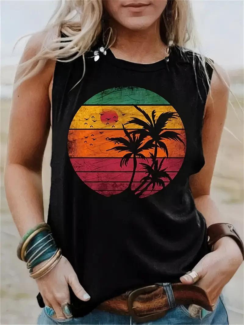 

Women s Vest Sleeveless Black White Tshirt Tops 4XL
