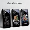 Карта вуличних мотоциклів Для iPhone 17 Air 16 E 15 Plus 14 Pro Max 13 12 mini 11 5 6 7 8 Plus XR XSMax SE Чорний скляний чохол для телефону