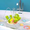 Baby Bath Toy with 5 Rings Water-Squirting Turtle Educational Water Play Toy Colorful Ring Toss Game for 2-8 Year Old Boys Girls