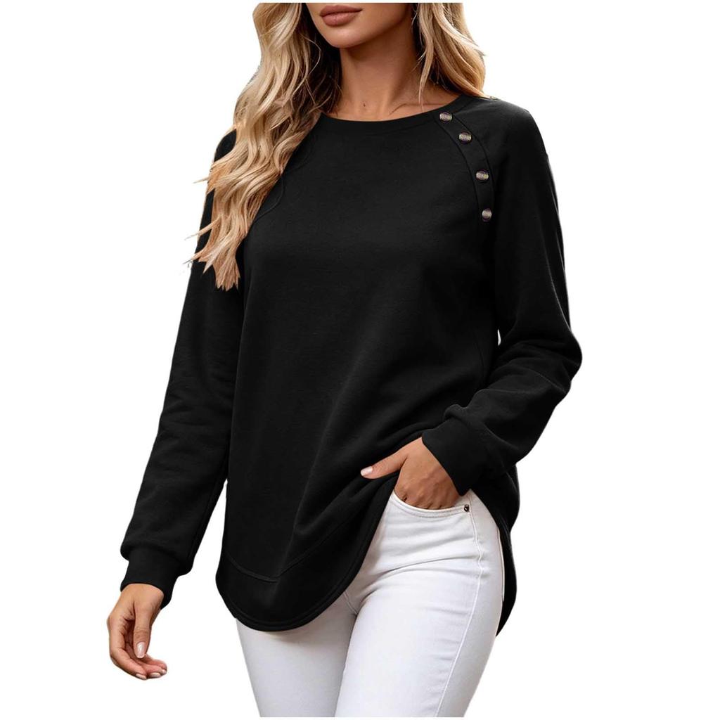 Women's Long Sleeve Tunic Top Casual Pullover Blouse for Everyday Wear