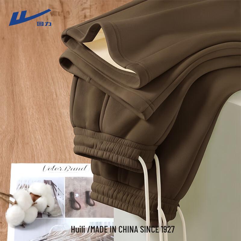 

Huili Women s 2025 A/W Fleece-Lined Straight Wide-Leg Casual Pants M