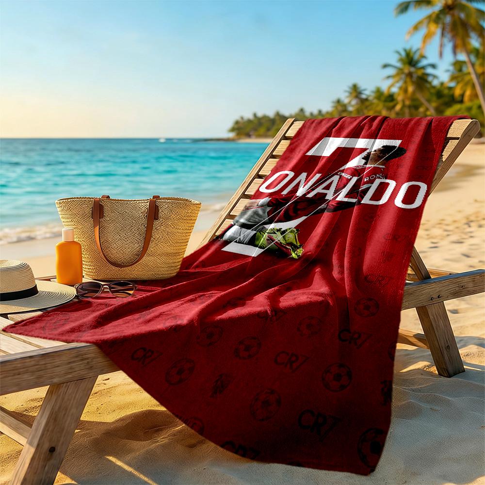 Cristiano Ronaldo Beach Towel Super Soft Microfiber Quickdry Fabric Comfortable Lightweight