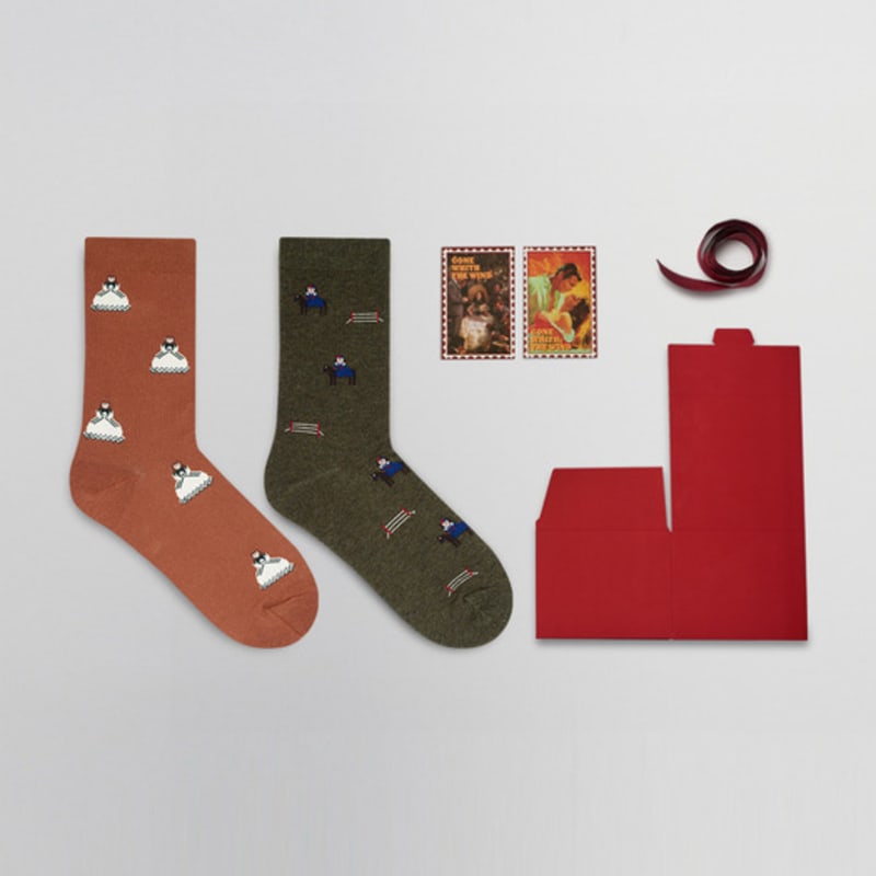 STUDIO SOCKSTOP [2PACK] Gone with the Wind Crew Socks_6colors