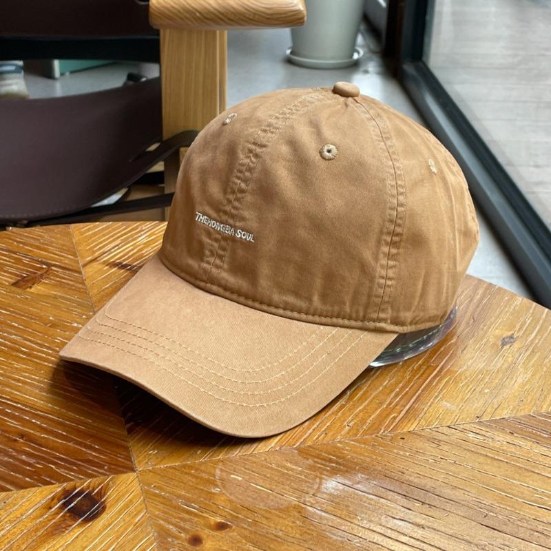 Simple and stylish embroidery small letter soft top baseball cap men's four seasons peaked cap women