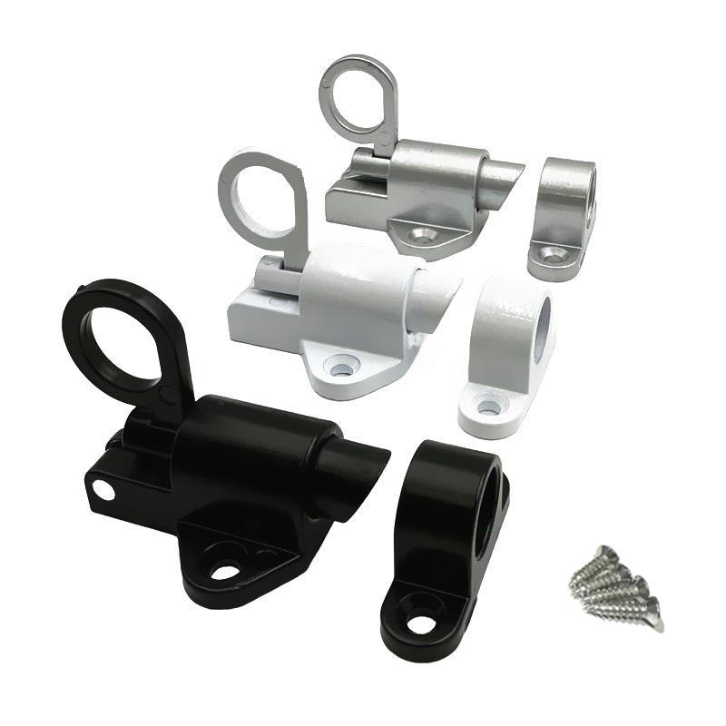 Automatic Aluminum Alloy Spring Latch Self Closing Slide Bolt Door Window Security Pull Ring Gate Latch Lock