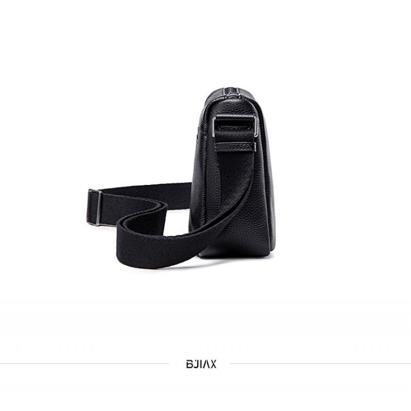 Genuine Leather Men's Shoulder Crossbody Bag Commuting Soft Cowhide High-end Style Top Layer