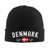 Dänemark Flagge Strickmütze Trendige Mützen Unisex Damen Outdoor Sport Mützen Herbst Winter Grafik Kopfbedeckung Mützen