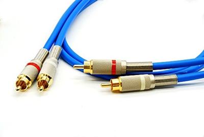 Canare Blue RCA Cable with Plug and White L4E6S-BLUE 1.5ft (46cm) [Red Pair]