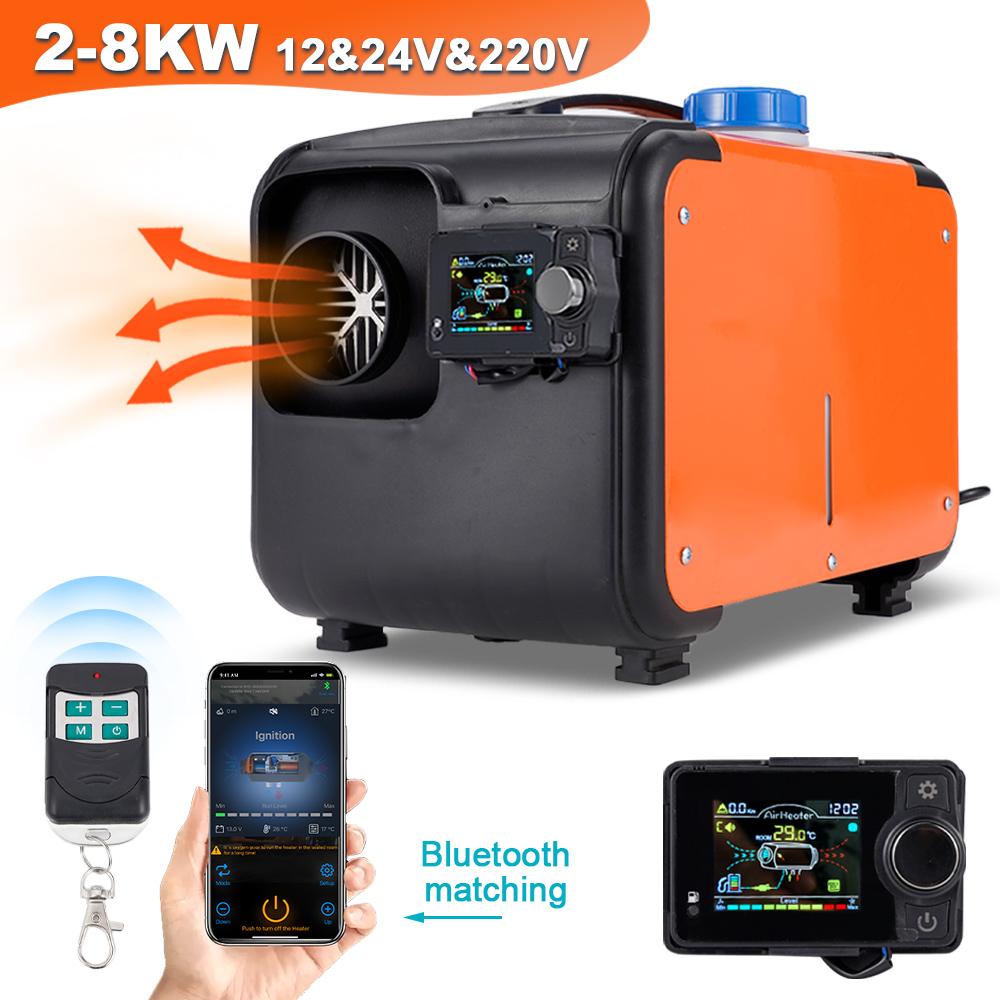 2-8KW Parking Heater Bluetooth 12V&24V&220V Three-In-One DC & AC Universal Suitable For Indoor And Outdoor Marine RV Trucks