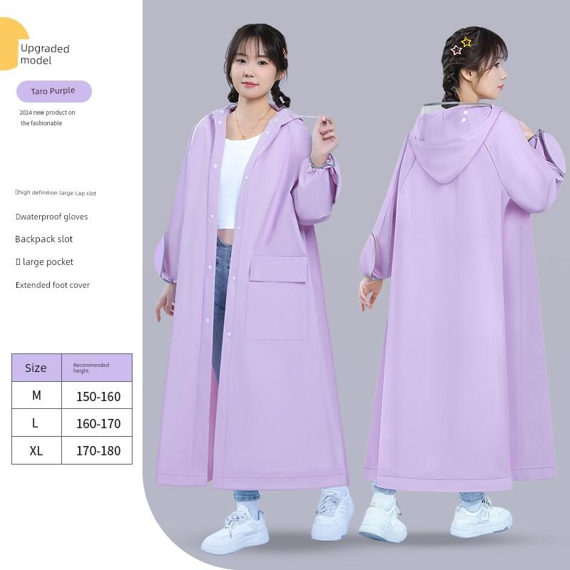 Electric Scooter Raincoat for Women, Adult, Separate Rider and Vehicle Design, Single Rider, Long Style, Full-Body Storm-Proof, 2026 New Model