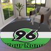 Hannover 96 Custom Name Round Area Rug,Carpet Rug for Living Room Bedroom Sofa Playroom Decor,Non-slip Floor Mat