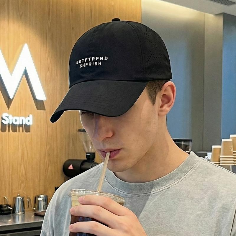 Breathable Quick-Drying Baseball Cap Unisex Sunscreen Cap Letter Embroidery Outdoor Sports Cap