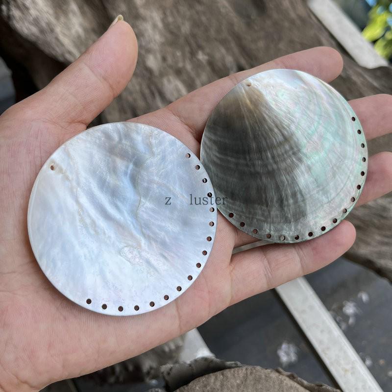 Natürliche Schwarzlippen-Perlmutt 65mm Mehrloch-Anhänger für DIY-Schmuck