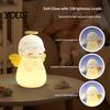 Adjustable Brightness Night Lamp Angel Tap Light, Squishy Bedside Lamp, 7 Color Changing 3?Level Dimmable LED Ambient USB Charging Light with
