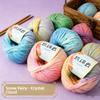 Snow Fairy Gradient Handmade Knitting Yarn Scarf Hat DIY Beginner Tutorial Glass Cloud Cake Style Home Fabric Sewing Materials