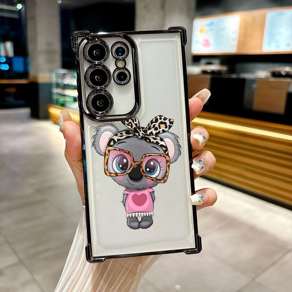 

Милый Мультяшный Коала Медвежонок Чехол Для Телефона Galaxy S26Ultra Для Samsung S26 S25 S24 S23 S21 Ultra S20 FE S25 Plus 5G Чехол Galaxy S20 Ultra