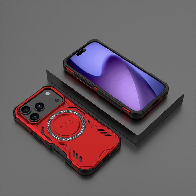 Armor Case For iPhone 17 Pro Magnetic Adsorption Wireless Charge Back Cover iPhone 17 Pro Max 17 Air Case For iPhone 17 Pro Case