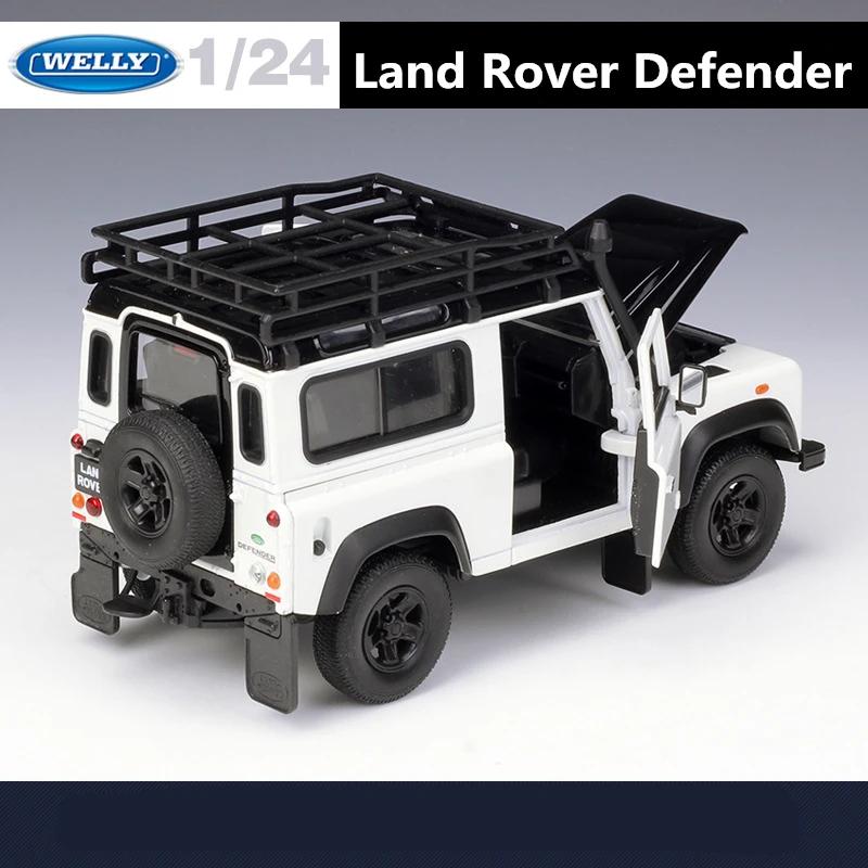 Welly 1/24 Land Rover Defender Alloy Car Model Diecast Metal Off-Road Vehicle Car Model Simulation Collection Childrens Toy Gift