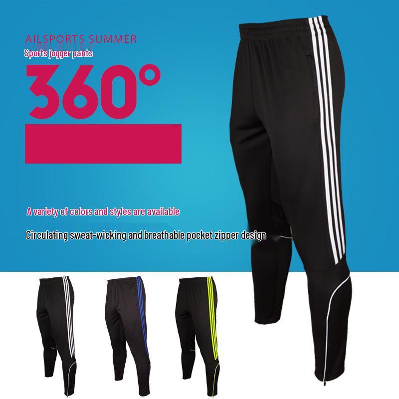 Męskie Długie Spodnie Dresowe Treningowe Sportowe do Biegania, Piłki Nożnej i Casualowego Fitnessu