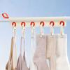 Foldable Windproof Hanger 6 Holes Hanging Socks Organizer Travel Clothes Drying Rack Outdoor