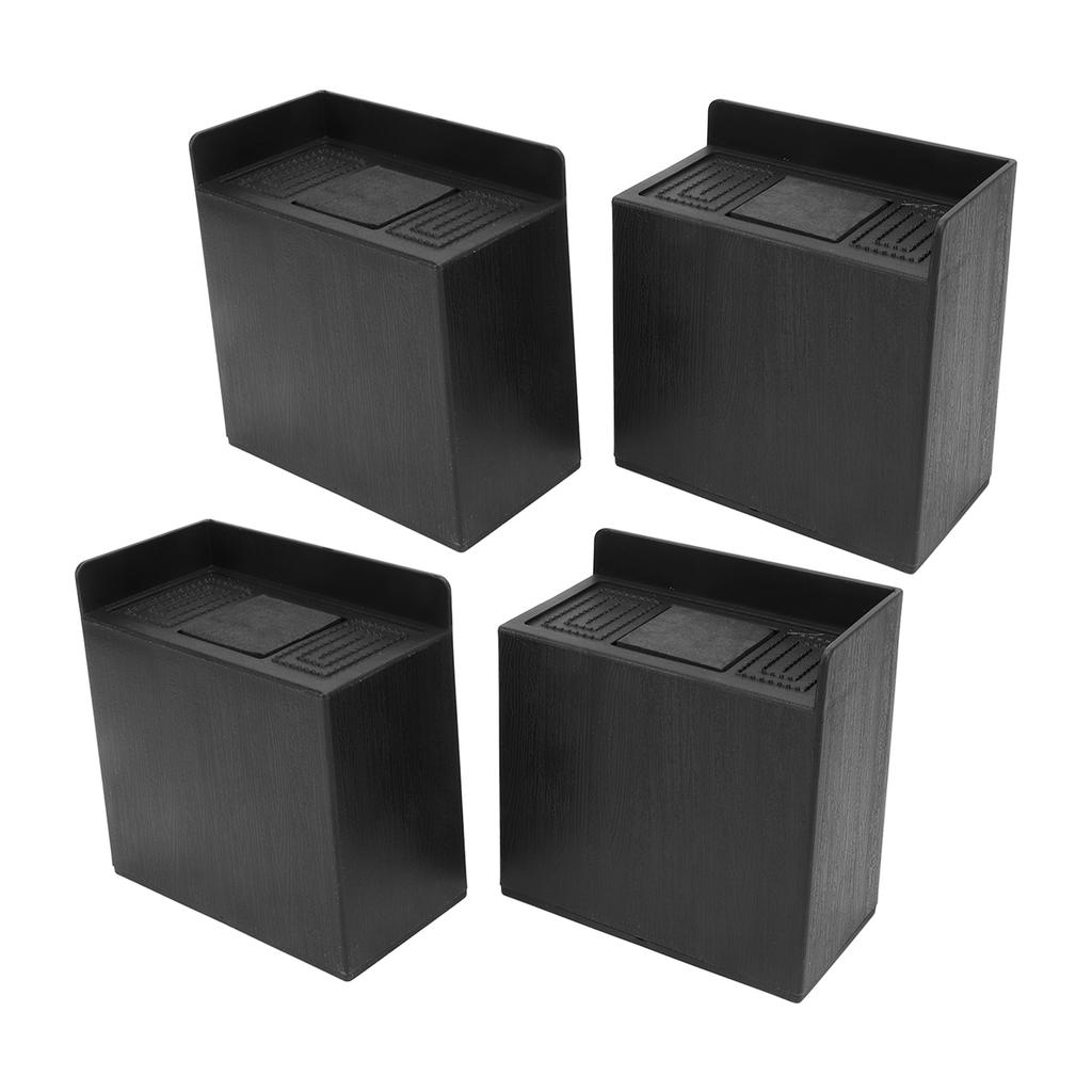 4 PCS 4in L Shaped Anti Vibration Pads Rectangular Non Slip Foot Pad Bed Risers for Washing Machine