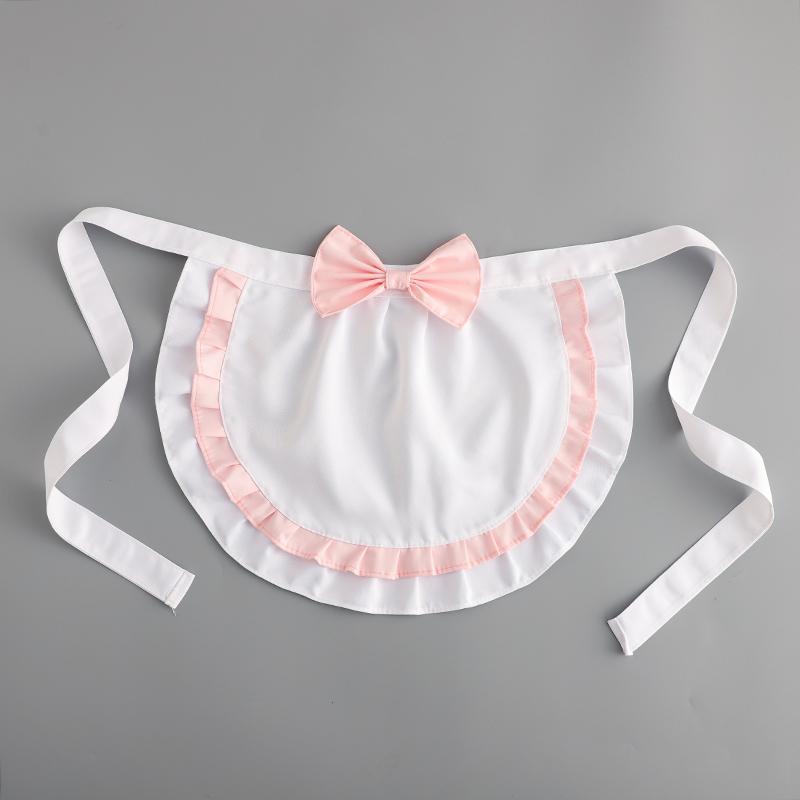 Apron Kitchen Bow Sweet Girlish Fashion Japanese Harajuku Lolita All-match Cosplay Aprons Multi-function Restaurant Household