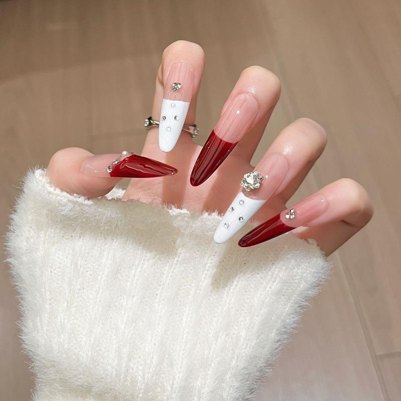 Cat's Eye Wearing Nail Pure Hand-made Nail Piece Fake Nail Wearing Nail Piece Advanced Sense Thin Dog Long