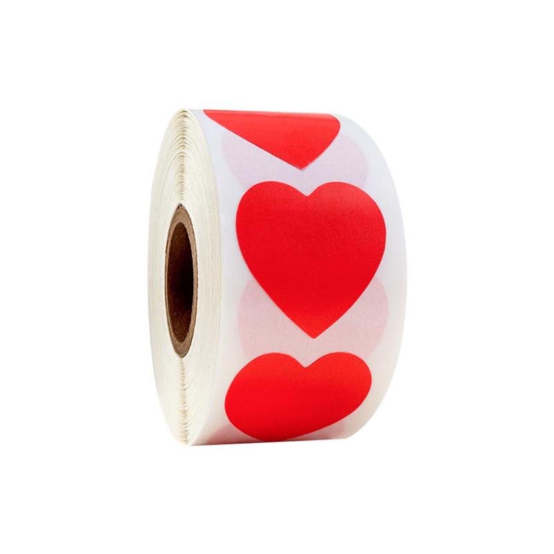 Heart-Shaped Multicolor Label Stickers: Writable, Adhesive, and Perfect for Categorizing or Decorating.